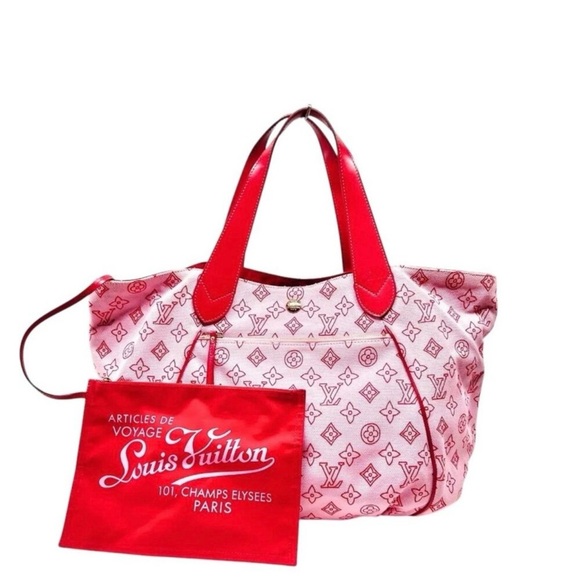 Louis Vuitton Handbags - Louis Vuitton LV Tote Bag M95984 Cabas Ipanema PM Pink Beach Line